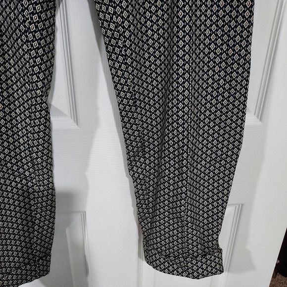 Lord & Taylor Woman Black, White & Metallic Gold Kelly Pull On Pants Size 18 W - Picture 5 of 14